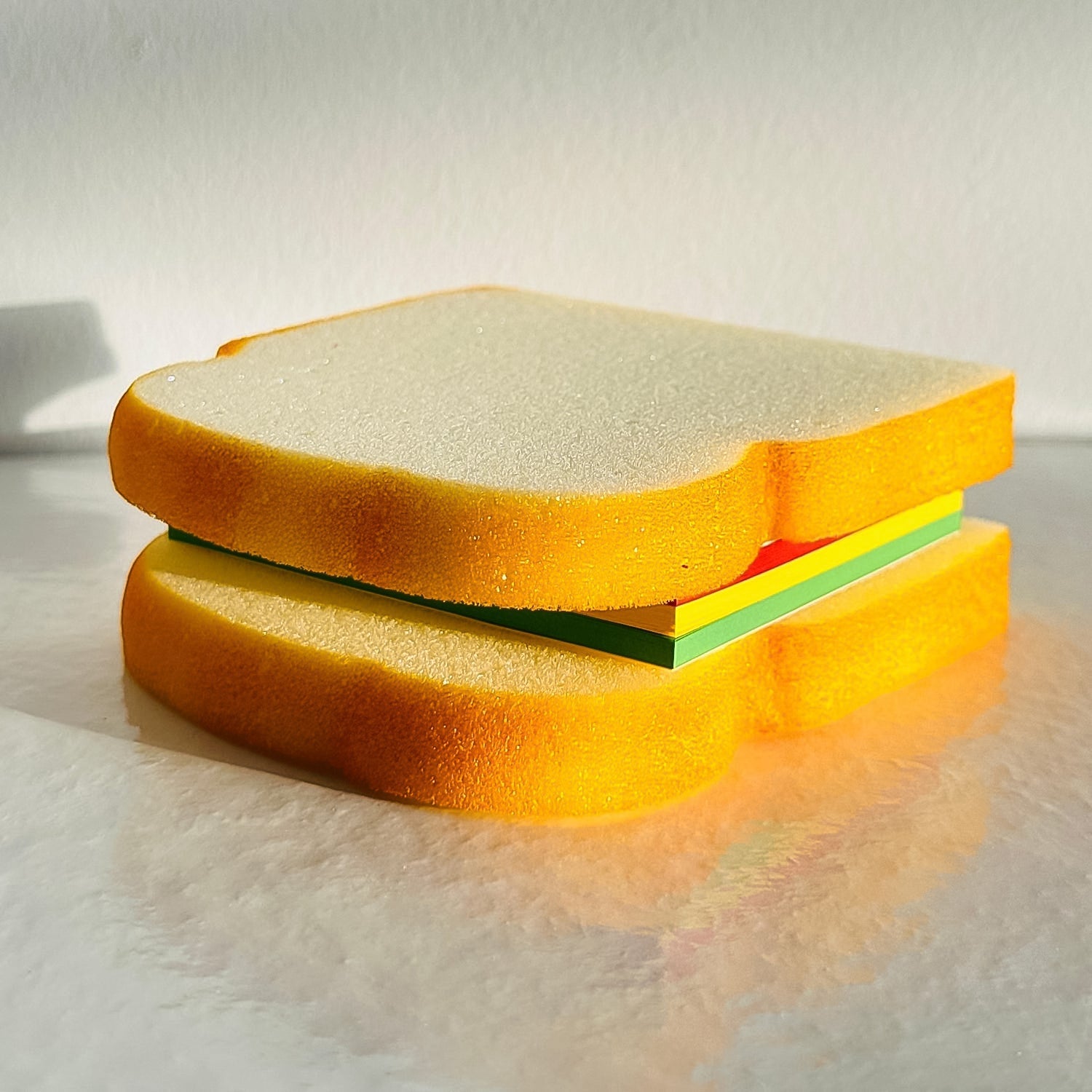 SandwichPad: Bread Sandwich-Shaped Memo Pad with Pocket-Size Design & Lipstick Pen for Fun Note-Taking