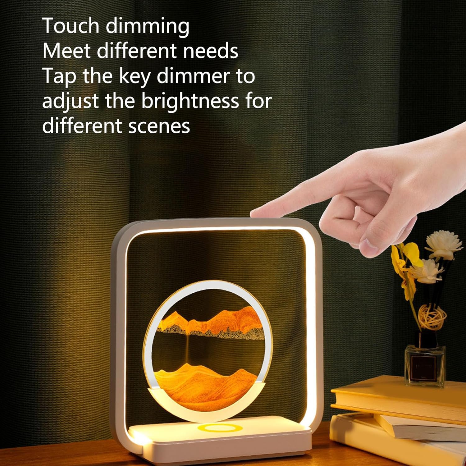 SandX: 3D Quicksand LED Lamp with Wireless Charging & Liquid Motion Art for Relaxing Desk & Bedroom Décor