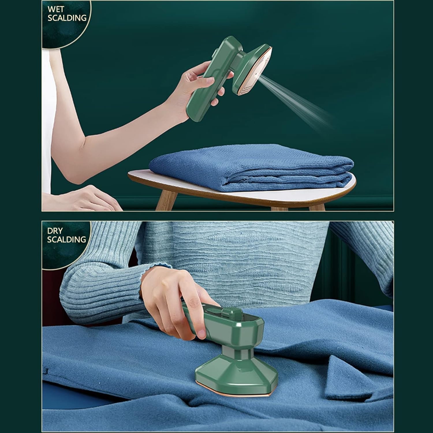 PressPal: Portable Mini Travel Iron & Steamer with Dry & Wet Pressing for Clothes – 150W Compact Design for Home & Outings