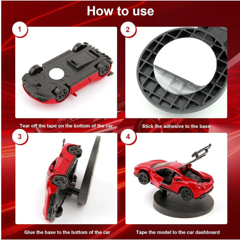 Skiddy: Dashboard Drift Car Decor with Openable Doors for Car Interior & Enthusiasts