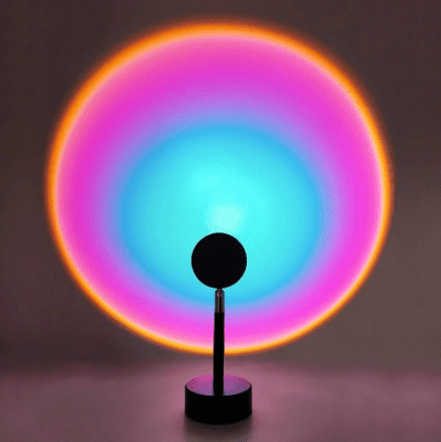 Aura: 16-Hue RGB Sunset Lamp with Remote Control, USB Plug-In & 360° Rotatable Head for Ambience & Content Creation
