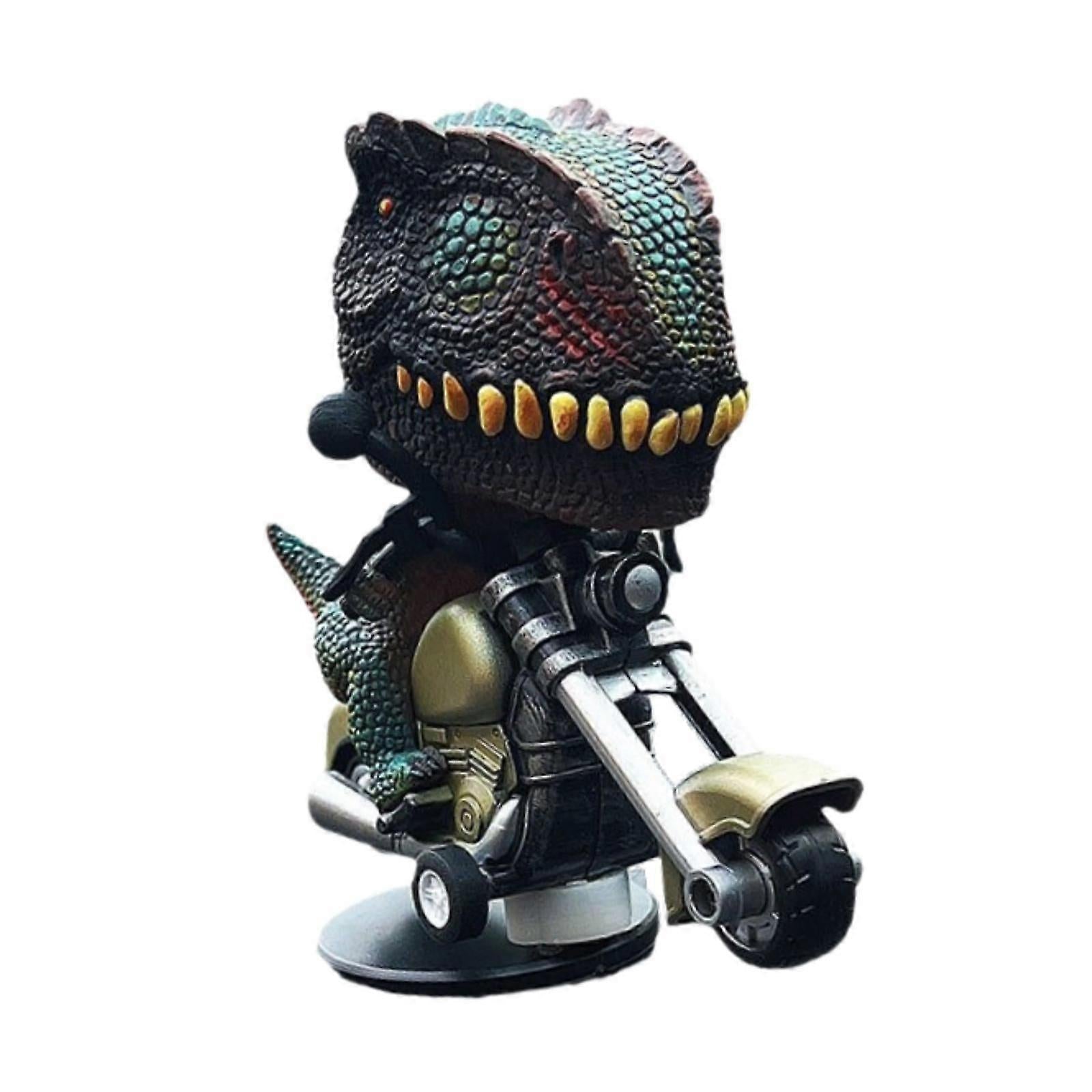 DynoDrift: Dashboard Drift Dinosaur Motorcycle Toy, Creative Car Decor for Car Interior, Enthusiasts & Collectible Gifting