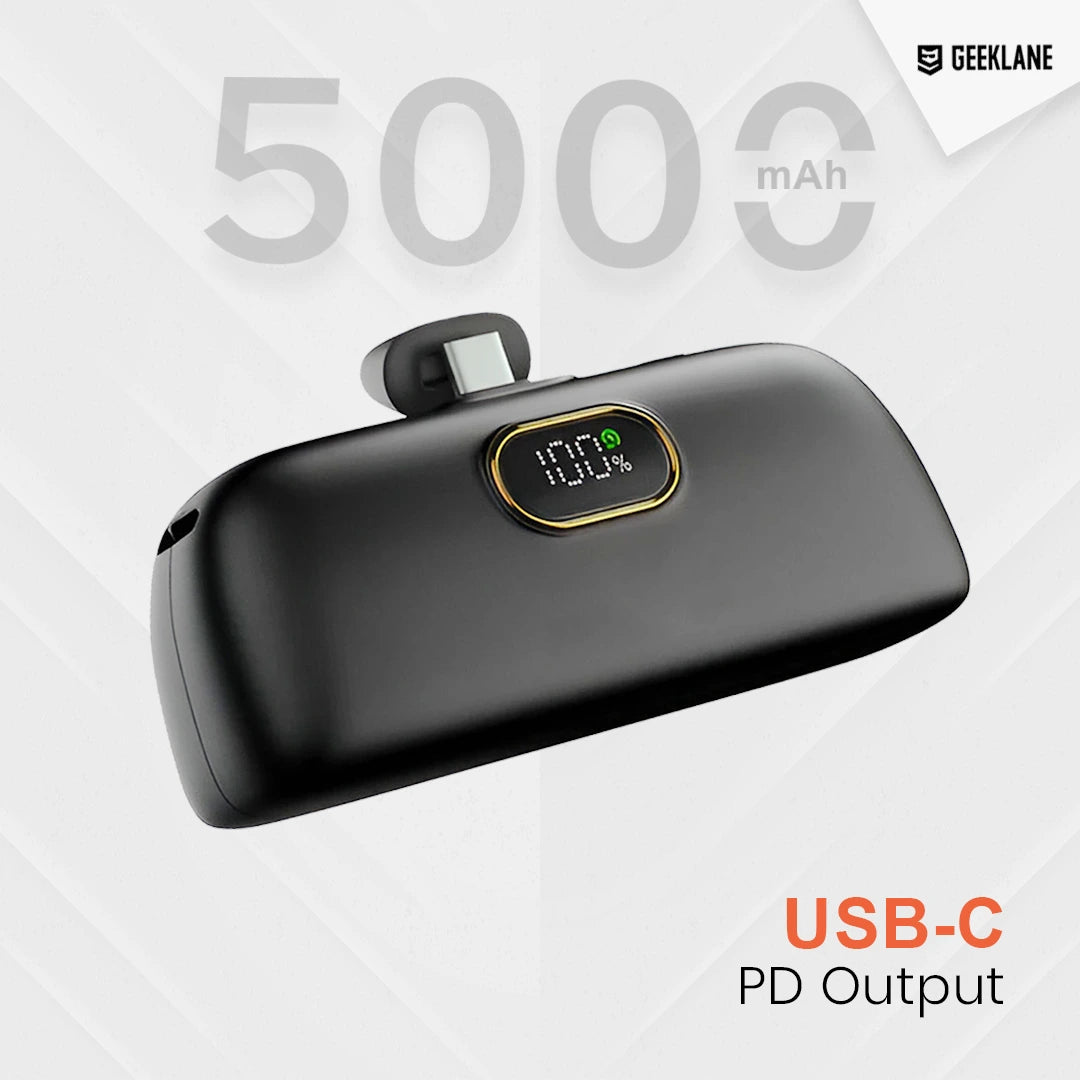 Snack: Super Portable Pocket Power Bank with PD & 2-Way Fast Charging (5000mAh)