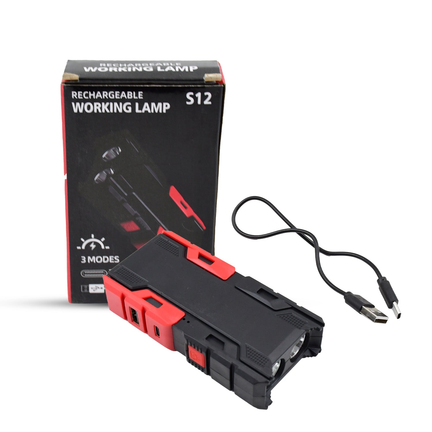 PowerLite: Mini Portable Power Bank with Built-In LED Flashlight for On-the-Go Charging & Emergency Lighting