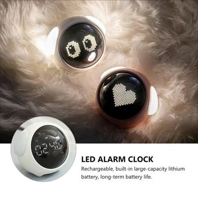 EmojiWake: Unique Emoji Display Alarm Clock with Fun Expressions, Dual Alarms, Snooze Function & Adjustable Brightness