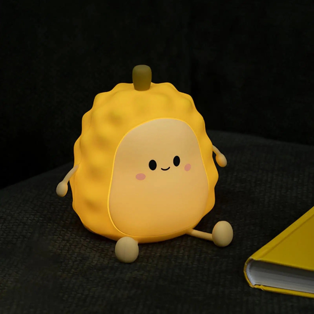 Lucky: Durian Silicone LED Night Light with USB Rechargeable Design for Cozy Room Décor & Gifting