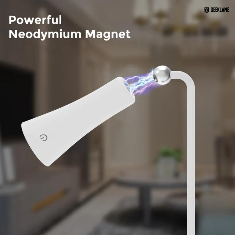 Magneto: Premium Versatile Magnetic LED Lamp with 3 Attachments, Adjustable Brightness & USB-C Rechargeable Battery