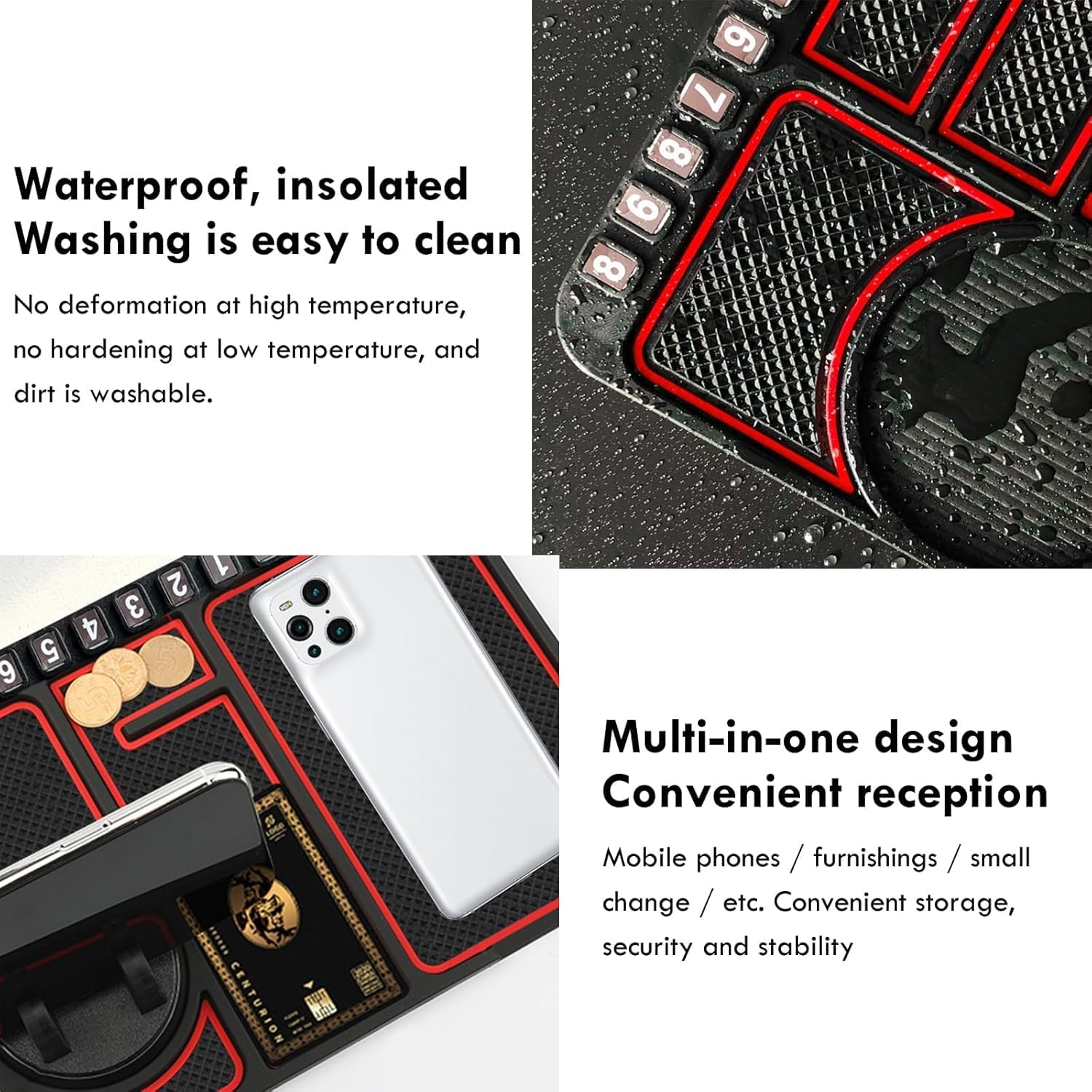 Dashy: Anti-Slip Dashboard Mat & Universal Smartphone Holder for Cars, Non-Slip Silicone Phone Mount with Secure Grip for Car Interior Dashboard Use