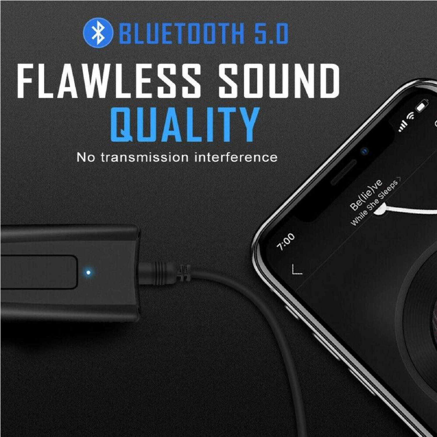 Auxy: Bluetooth Audio Receiver Adapter for Wired Speakers & AUX Devices, Wireless 3.5mm AUX Receiver with USB Power for Speakers, Car Stereo & Music Systems