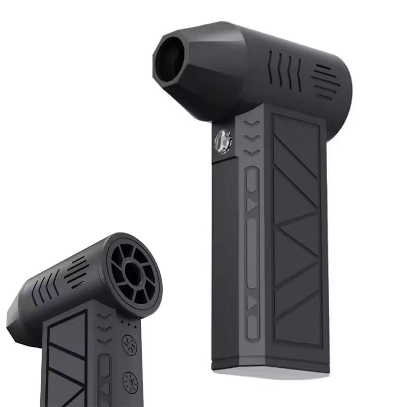 TurboJet: 130,000 RPM Cordless Air Duster & Mini Blower – High-Speed Cleaner with Stepless Speed Control, Magnetic Nozzles & USB Rechargeable Battery for PC, Car & Home