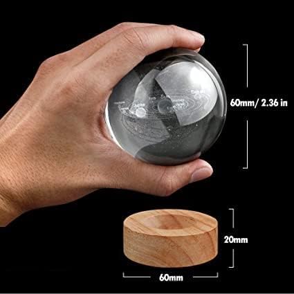 Climb: 3D LED Crystal Ball Night Lamp – Engraved Holographic Light with USB & Wooden Base for Home Décor, Office & Bedroom