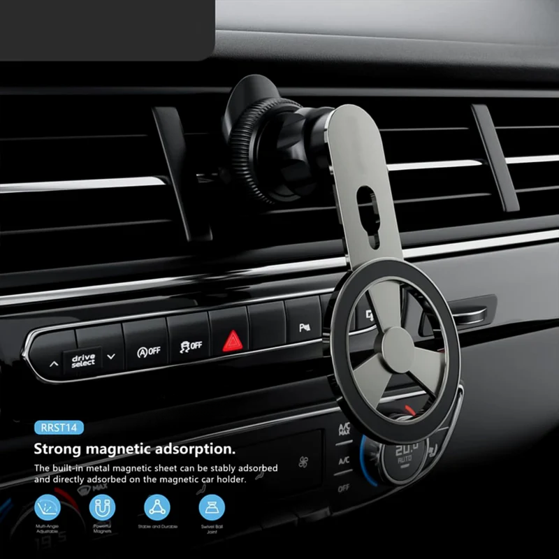 SuperMag: 360° Rotatable MagSafe Air Vent Phone Holder with Strong Magnetic Grip & Multi-Angle Adjustability