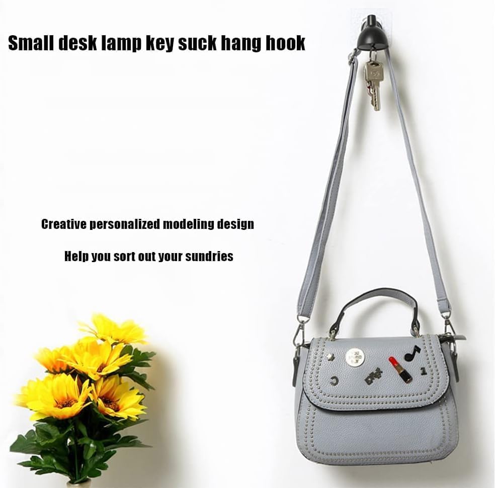 Lampu: Magnetic Magic Keychain Holder with Decorative Wall Lamp Shape, Wall Hook with strong Self-Adhesive, for Keys, Coats & Entryway Organization