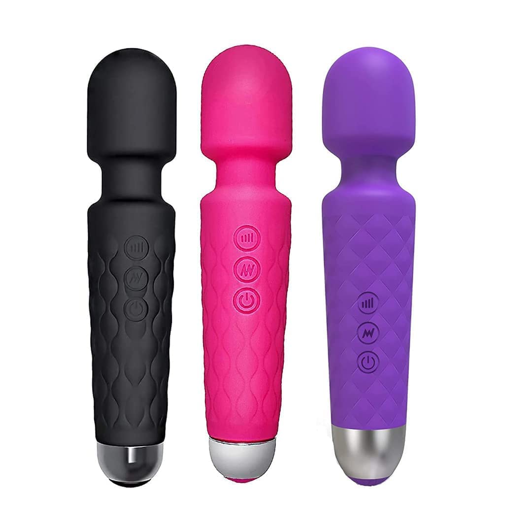 Mora: Rechargeable Waterproof Personal Body Massager, Handheld Cordless Wand with 20 Vibration Modes & 8 Speed Levels for Full Body Stress Relief, Relaxation & Muscle Recovery