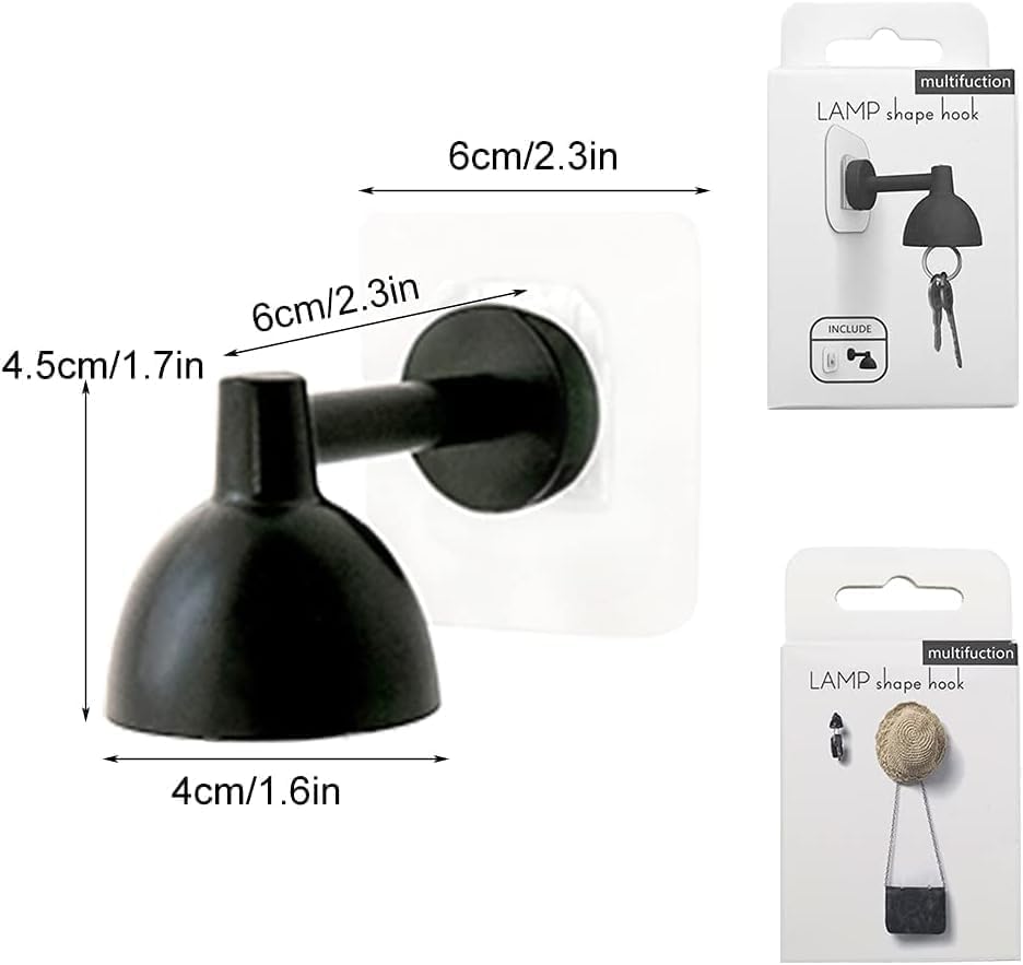 Lampu: Magnetic Magic Keychain Holder with Decorative Wall Lamp Shape, Wall Hook with strong Self-Adhesive, for Keys, Coats & Entryway Organization