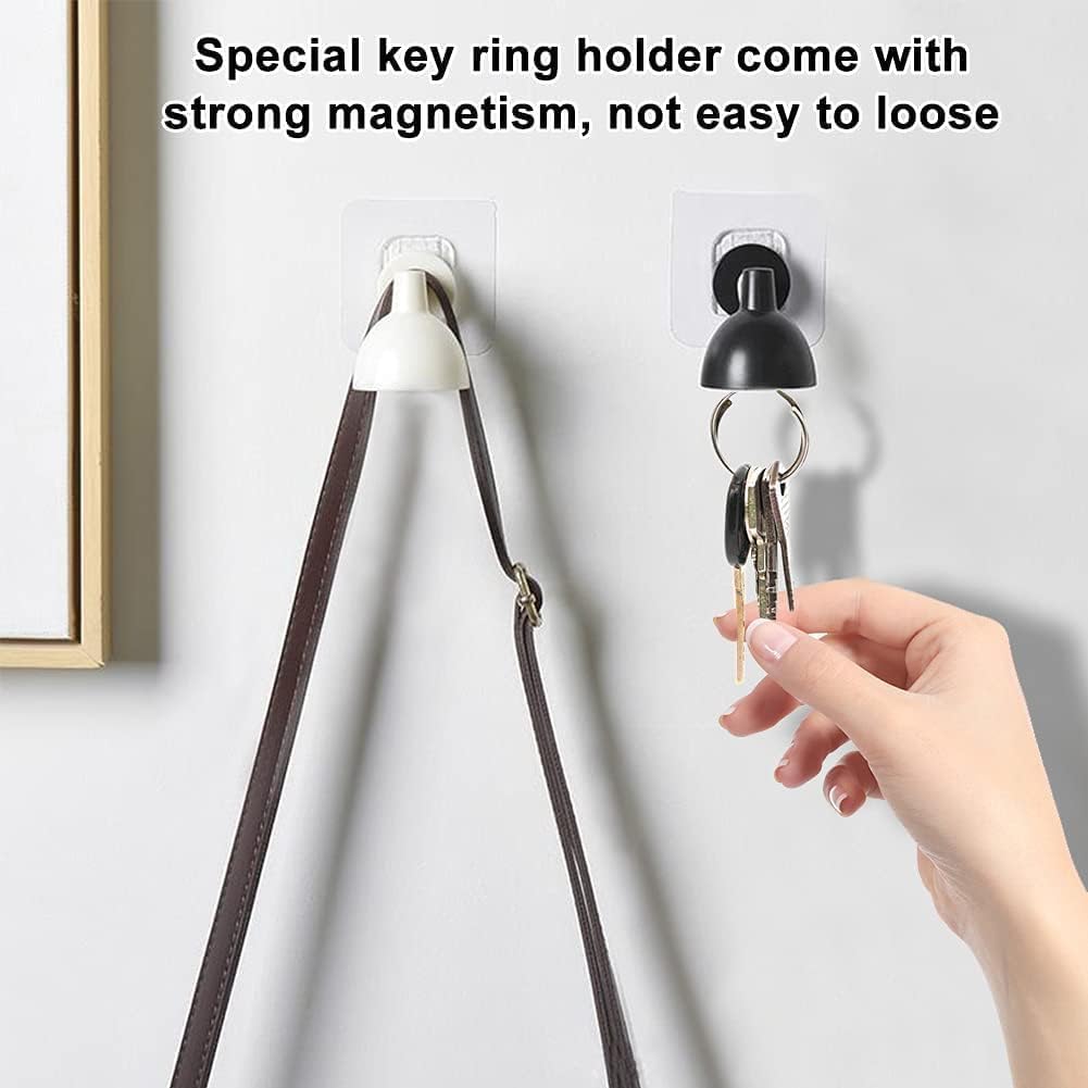 Lampu: Magnetic Magic Keychain Holder with Decorative Wall Lamp Shape, Wall Hook with strong Self-Adhesive, for Keys, Coats & Entryway Organization