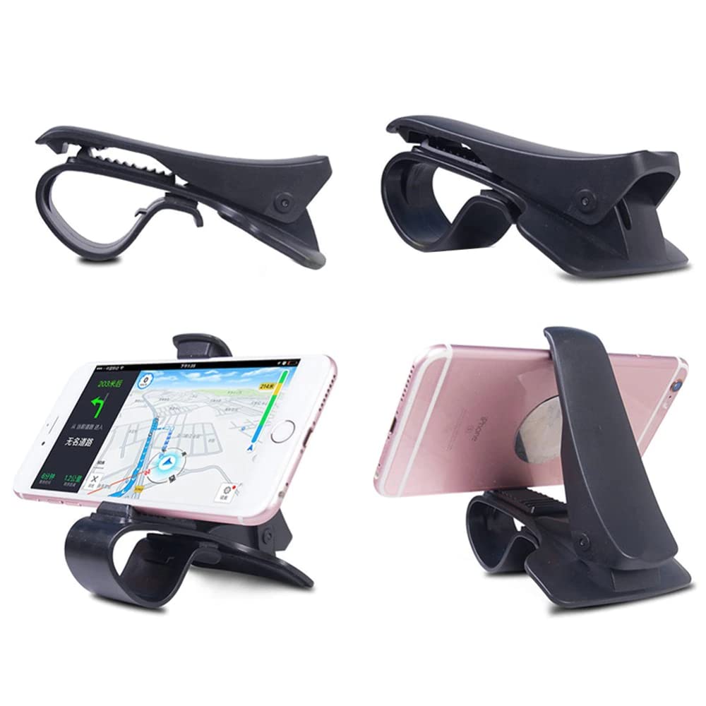 HUD: Anti-Skid Car Mobile Phone Holder with Adjustable HUD Design for Dashboard Mounting
