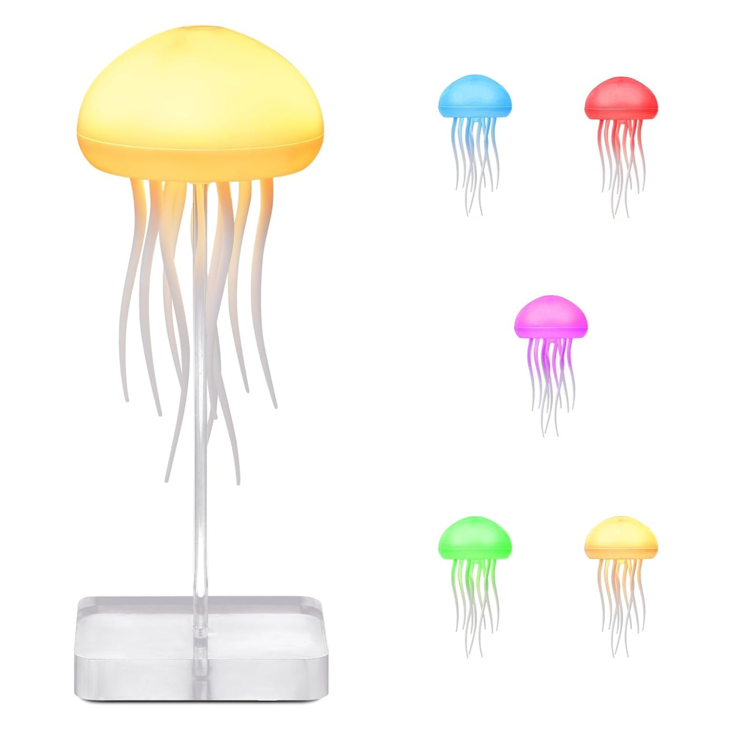 Jelly: Viral RGB Jellyfish Lamp with Voice Control, Dancing Legs & USB-C Rechargeable Design (Hanging + Base)