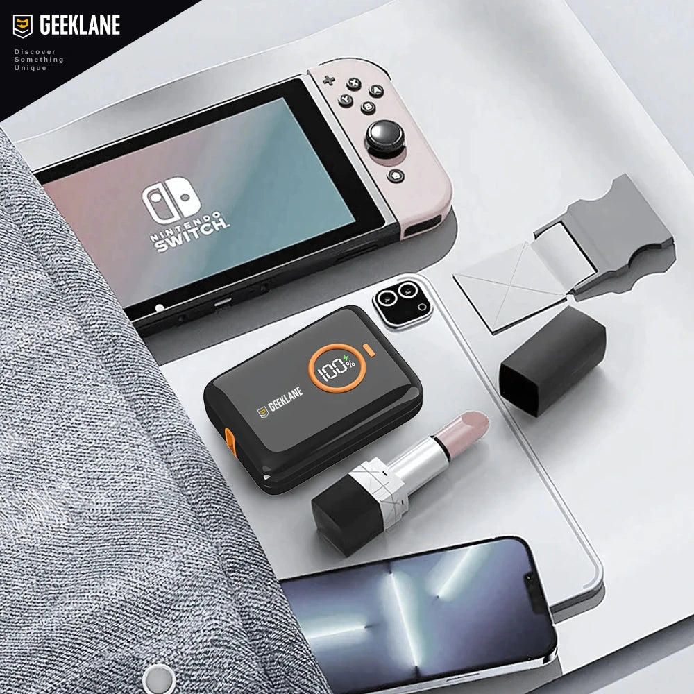 DEX: Palm Sized 10,000mAh Ultra-Compact Power Bank with 22.5W Super Fast Charging, PD & QC, Type-C Input/Output with Pocket-Friendly Design