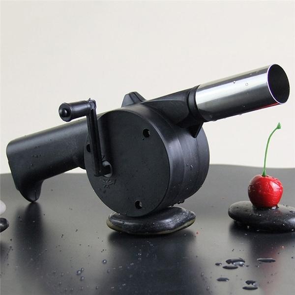 FireStarter: Portable Hand Crank BBQ Air Blower for Quick Fire Starting & Outdoor Grilling