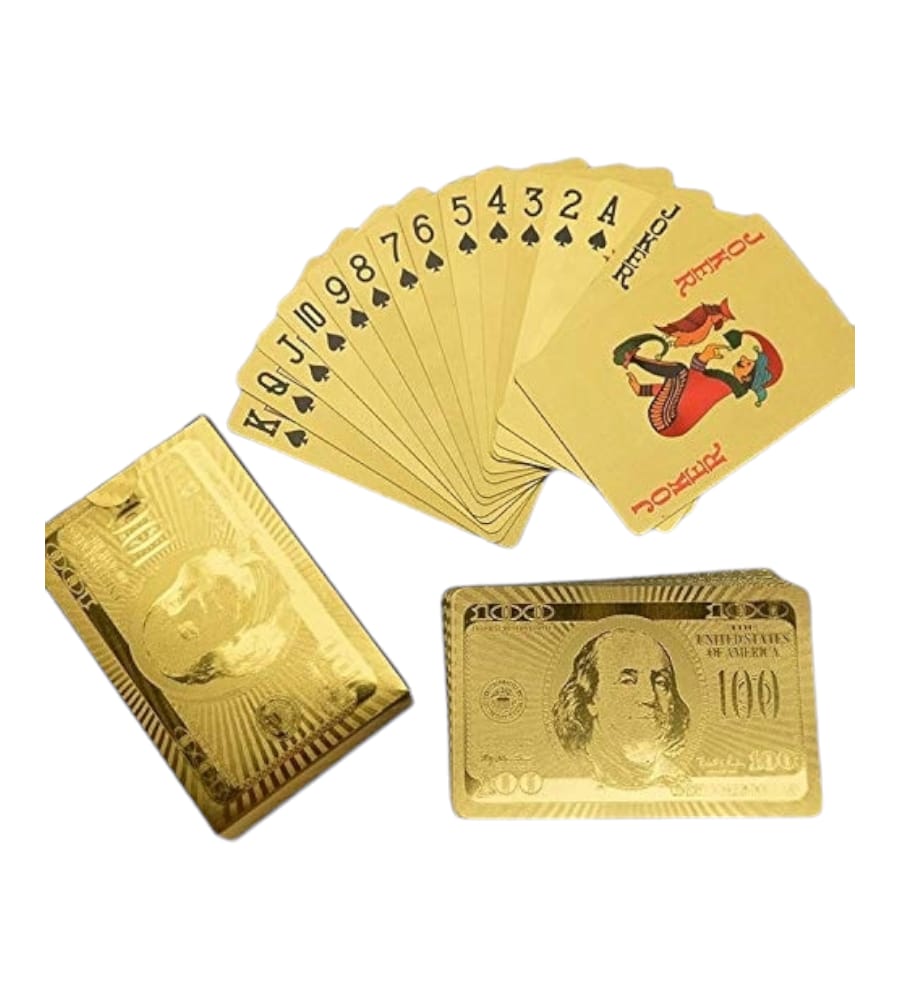 GoldFlex: Waterproof Gold Playing Cards with Flexible PVC Design for Poker, Party Games & Durable Play
