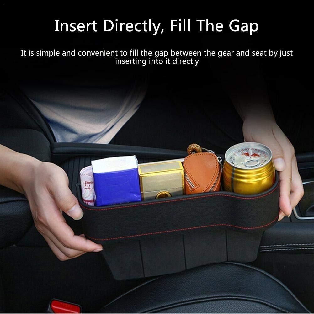 CarPocket: PU Leather Car Seat Gap Organizer with Bottle & Cup Holder, Storage for Phones, Keys, Cards & Coins – Space Saving Catcher