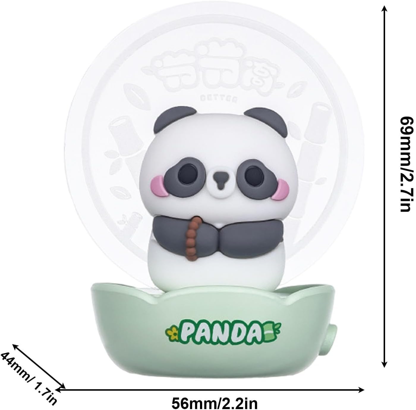 Bamboo: Panda LED Night Light with Rechargeable Battery, Soft Ambient Glow & Touch Control, Cute Bedside Lamp for Kids' Room & Nursery Décor