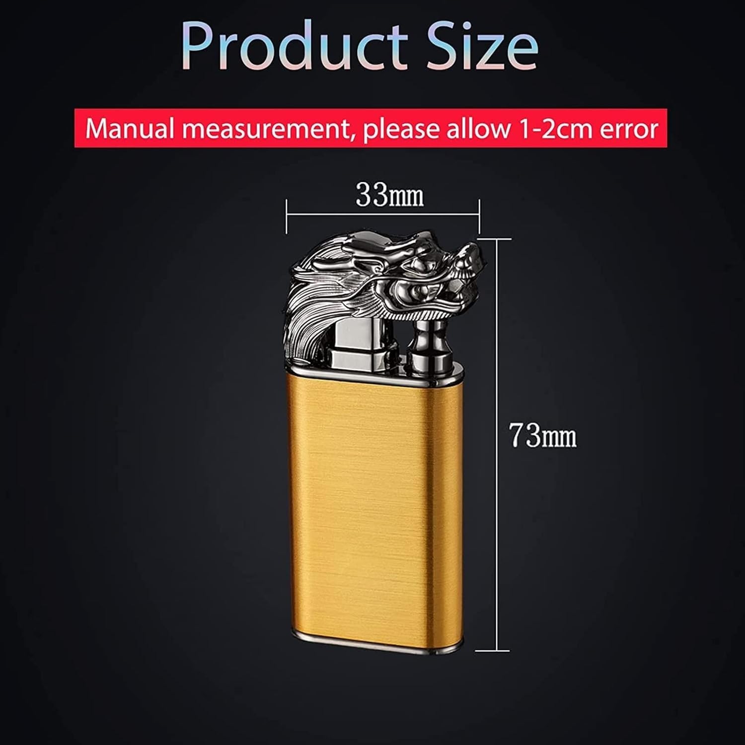 Dragor: Windproof Double-Jet Flame Torch Lighter with Dragon Design, Refillable Butane Gas Metal Lighter for Cigars, Cigarettes & Unique Gifting for Men