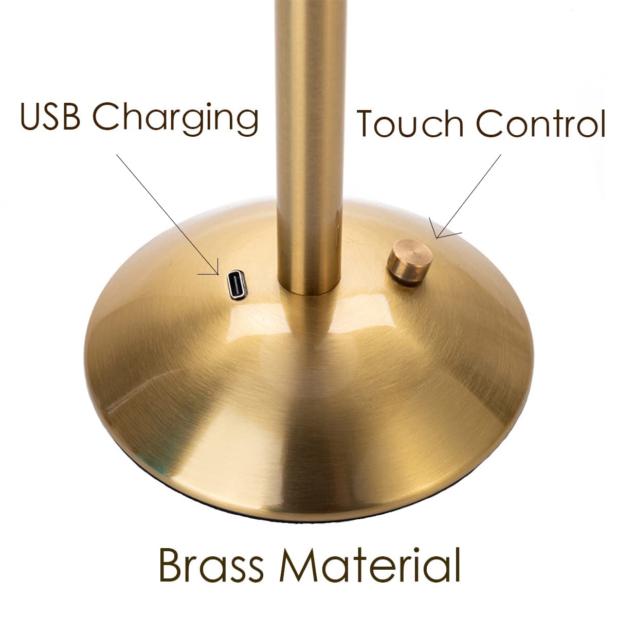 Domiq: Cordless Rechargeable LED Table Lamp, Touch Dimmer, Soft Glow, Portable for Dining, Bedroom, Desk & Outdoor Use