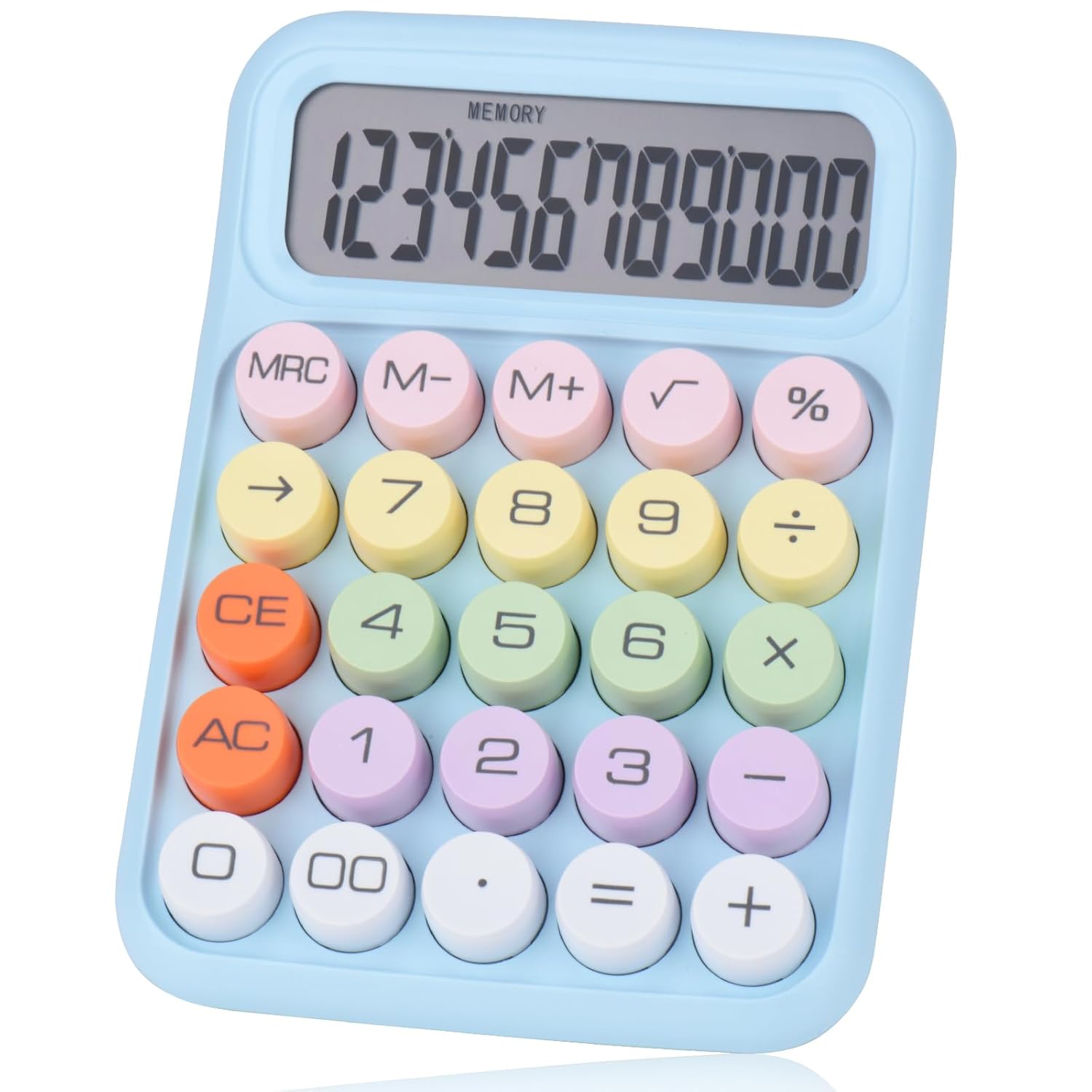 Pastel: Cute & Quirky Aesthetic Calculator with 12-Digit Display, Large Buttons & Pastel Color Design for Office & Students