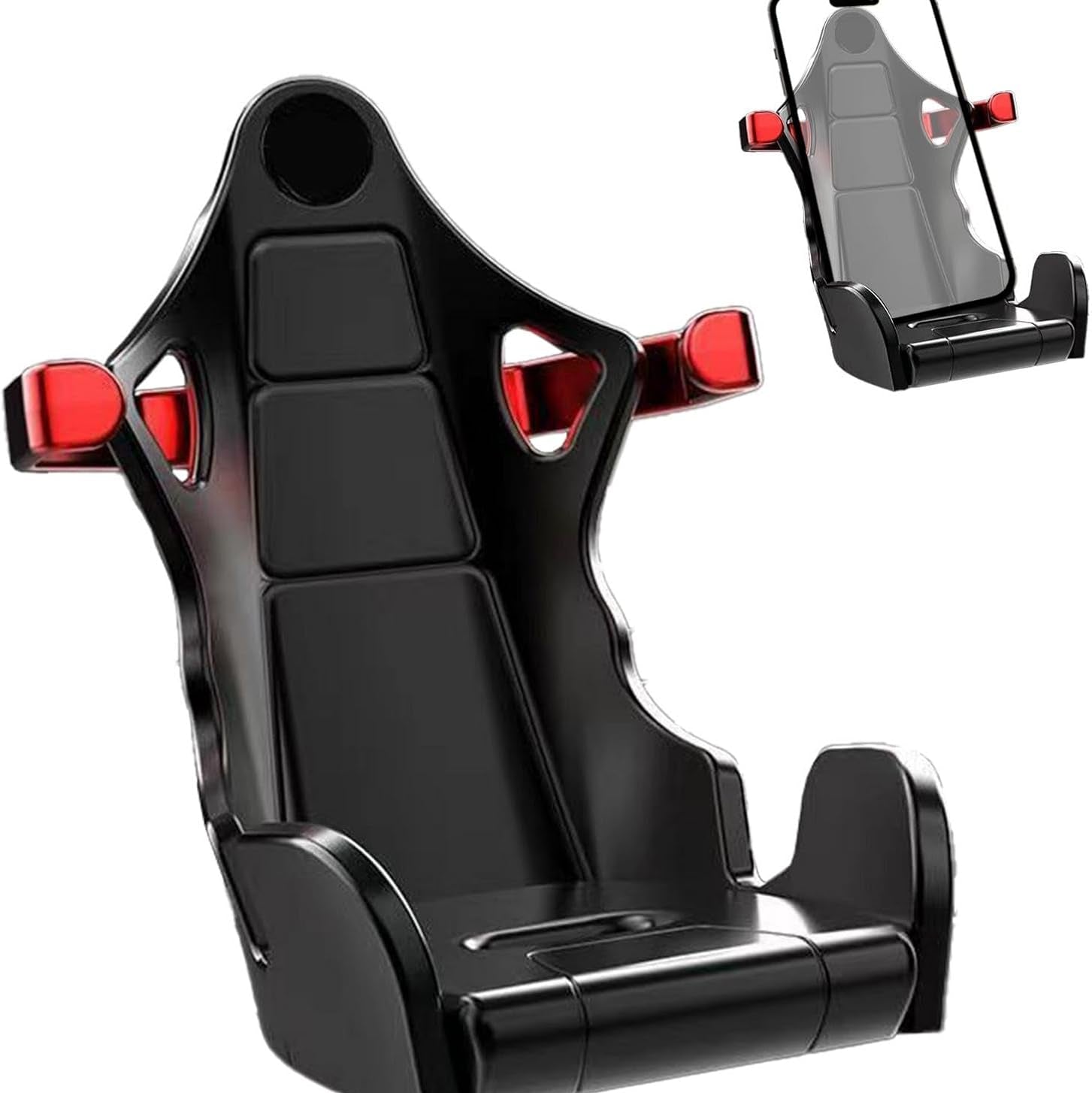 SeatRacer: Racing Seat-Inspired Phone Holder for Desk, Car Vent Gaming  Setup, Hands-Free Mount with Sporty Simulator Design