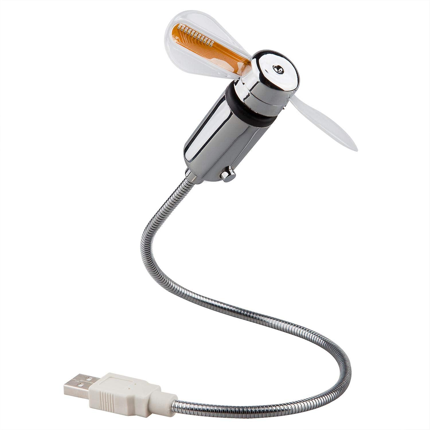 MsgFan: USB Powered LED Fan with Custom Message Programmable Display & Flexible Gooseneck, Ideal for Romantic, Cute Messages & Gifting with Clock