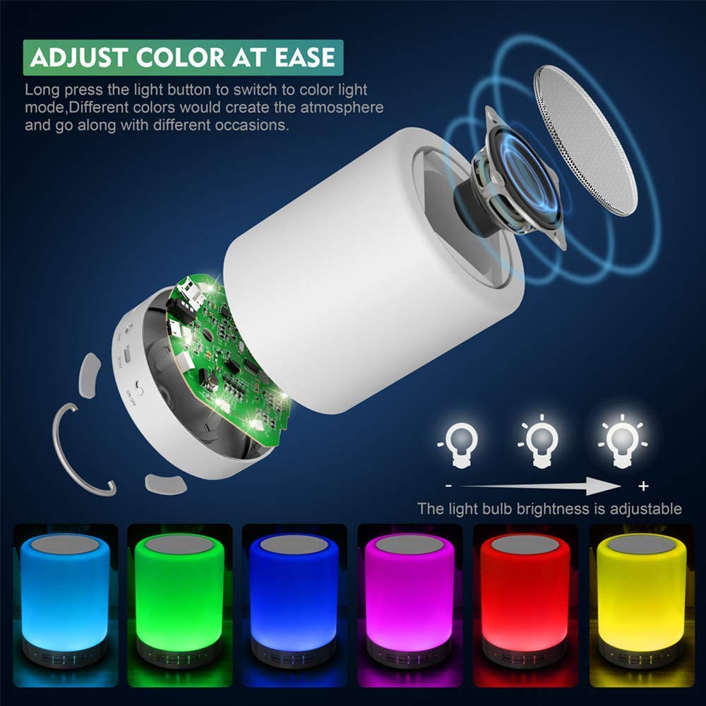 Zuno: Wireless Bluetooth Speaker Lamp with RGB Light – For Bedroom, Desk Setup & Gifting