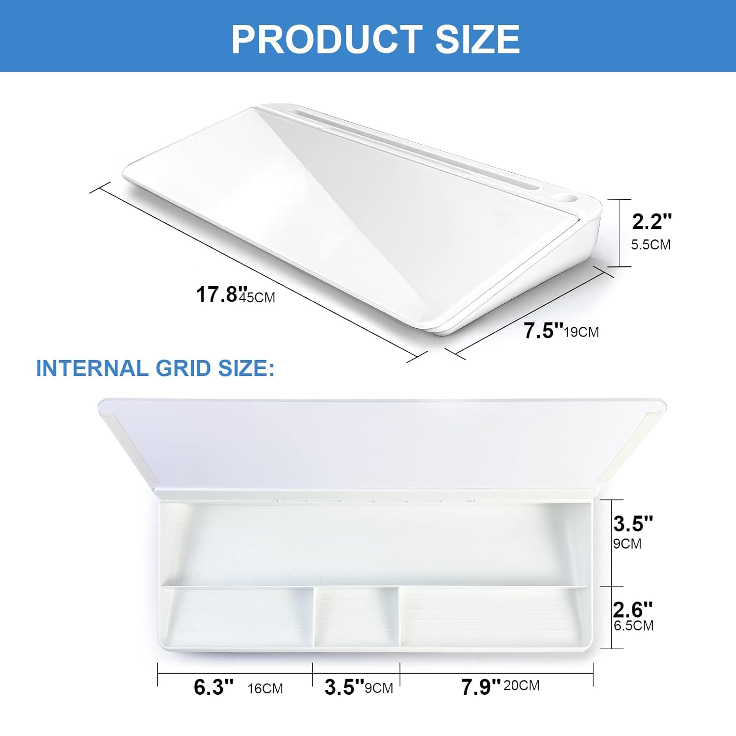 Deskie: Versatile Desktop White Board & Organizer with Glass Writing Board, Storage & Phone/Tablet Stand, for Home & Office