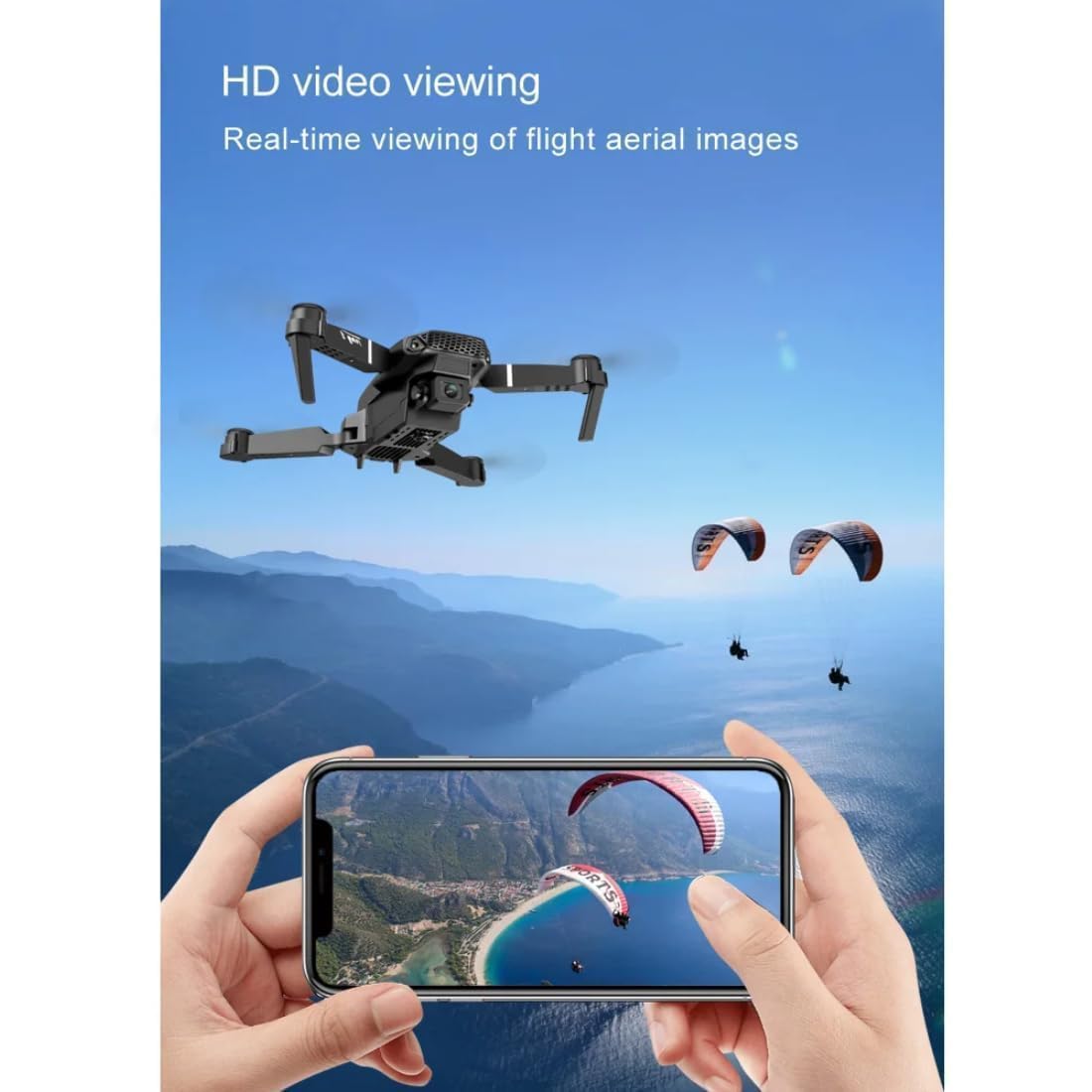 SkyMaster: Dual-Camera Foldable Drone with WiFi FPV, Wide-Angle Lens & Live Video Streaming