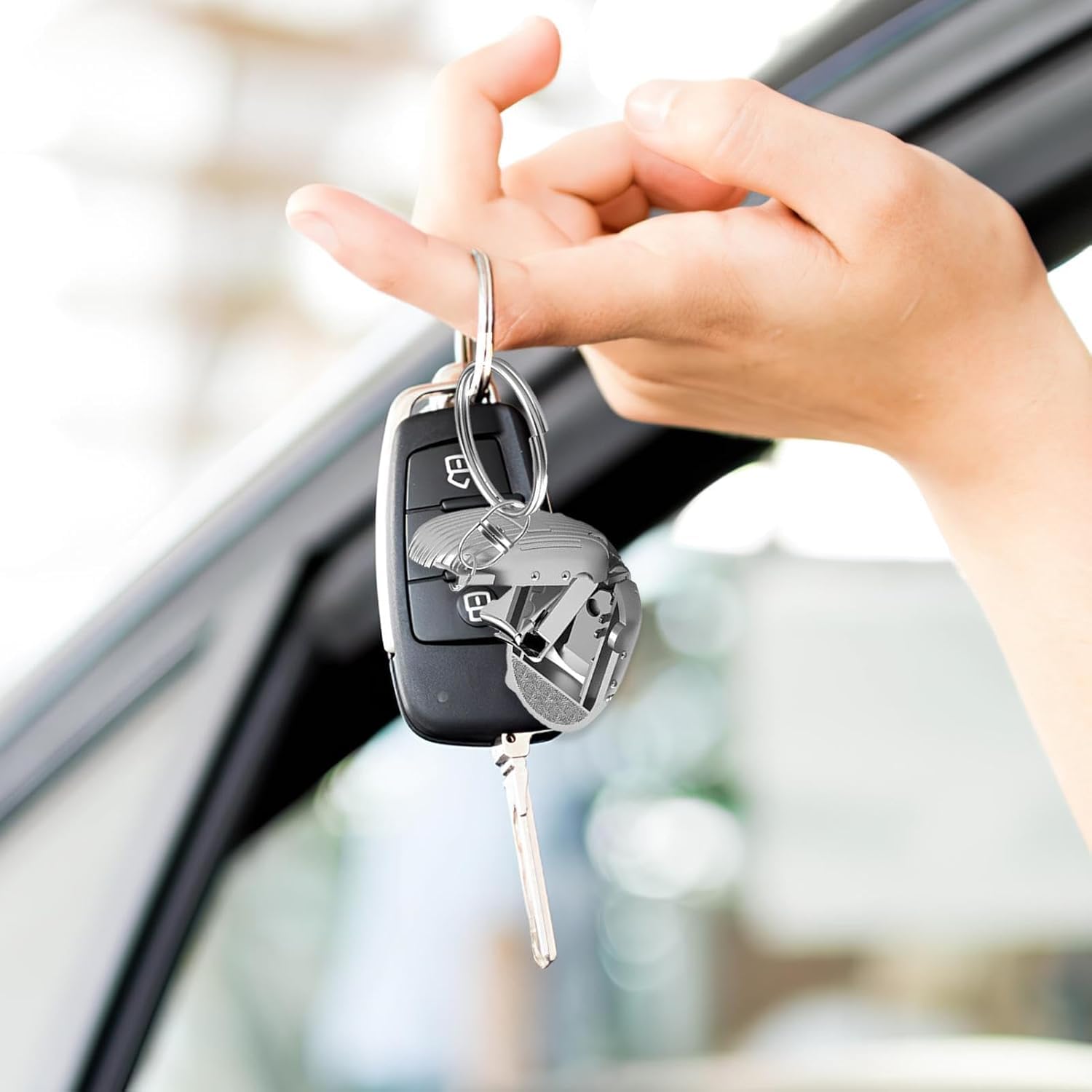 Clipzi: Folding Nail Clipper Keychain in Suitcase Design, Ultra-Portable Stainless Steel Nail Cutter with Built-In File for Travel, Grooming & Everyday Carry