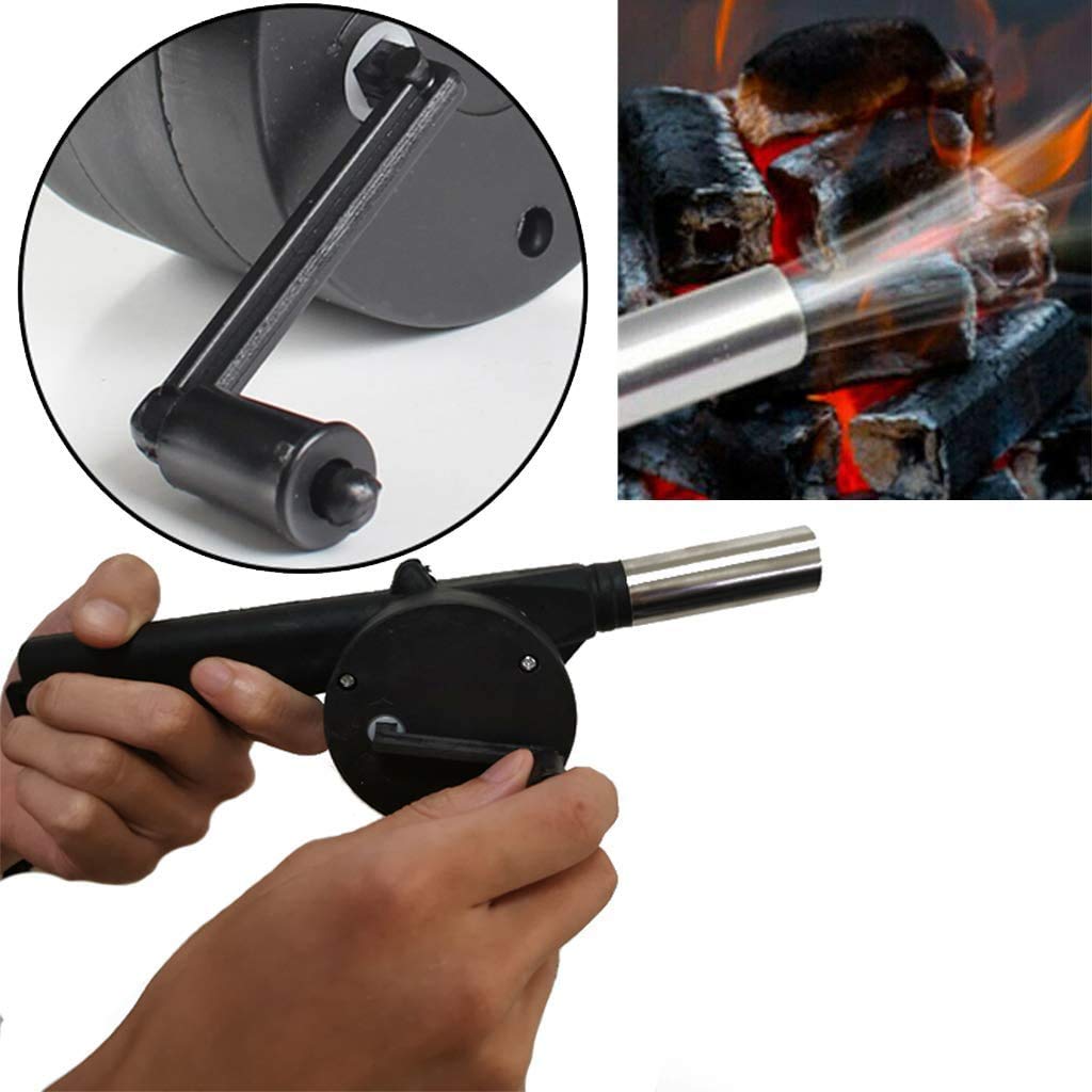 FireStarter: Portable Hand Crank BBQ Air Blower for Quick Fire Starting & Outdoor Grilling