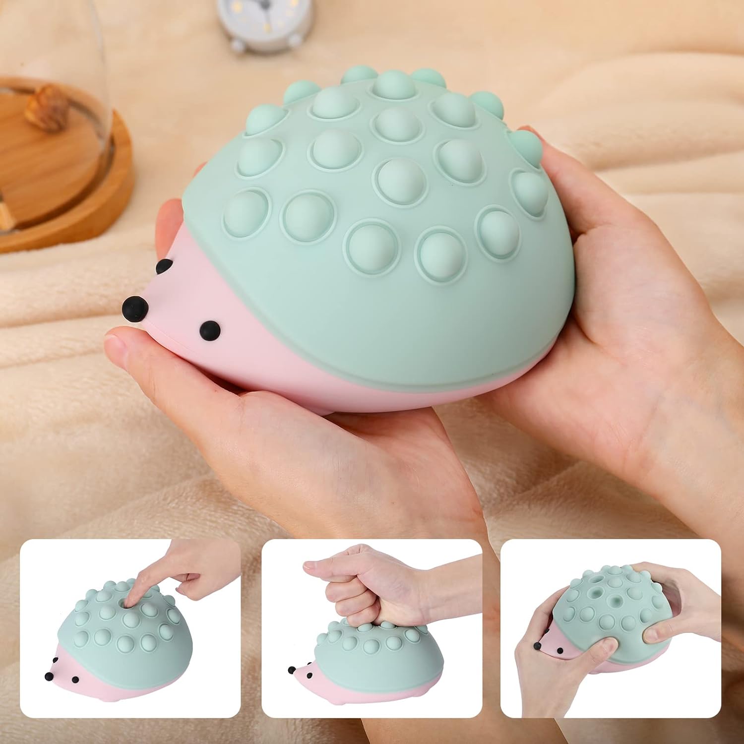 Poppy: Adorable Hedgehog Silicone Night Lamp with Color-Changing LED & Rechargeable Design for Cozy Bedroom Décor & Gifting