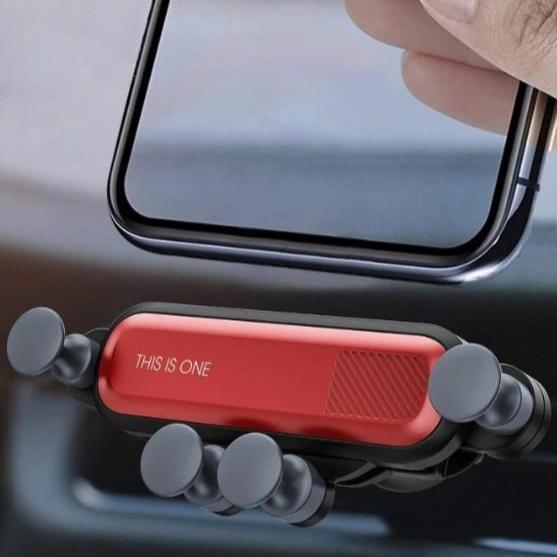 GripLock: Universal Car Phone Holder with Adjustable Gravity Grip & Air Vent Mount for Smartphones