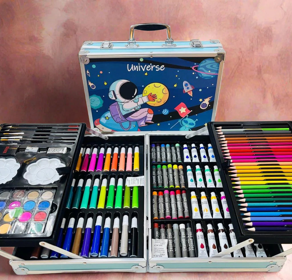 ArtPro: 145-Piece Multi-Level All-in-One Art Colouring Set Suitcase Kit Best Gift for Children