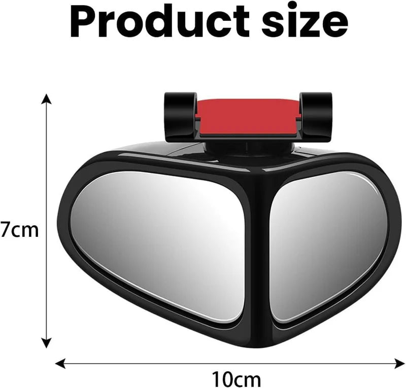 ClearView: 360° Adjustable Car Blind Spot Mirror (Set of 2) – HD Glass Convex Rearview Mirror for Cars, Trucks & Vans