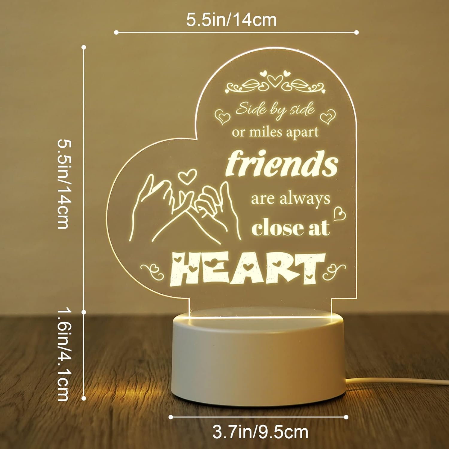 Scribbly: 3D Heart-Shaped LED Message Board – Erasable Acrylic Night Lamp with Marker Pens for Gifting, Desk Decor & Personalized Love Notes