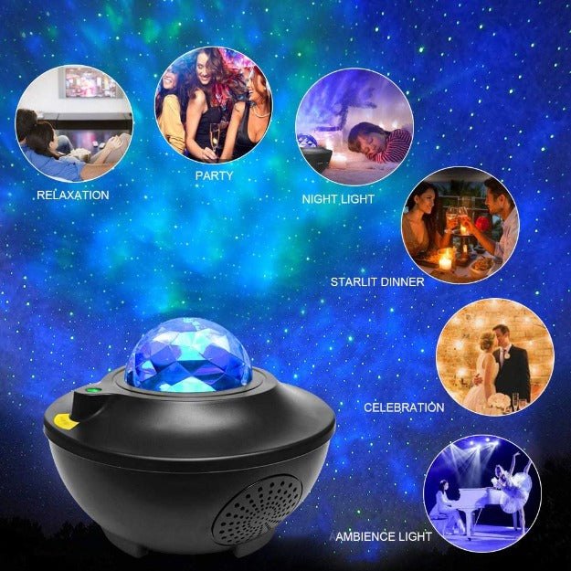 Trippiyii: Galaxy Star Projector with Bluetooth Speaker, Remote Control & Multicolor LED Lights for Bedroom & Home Décor