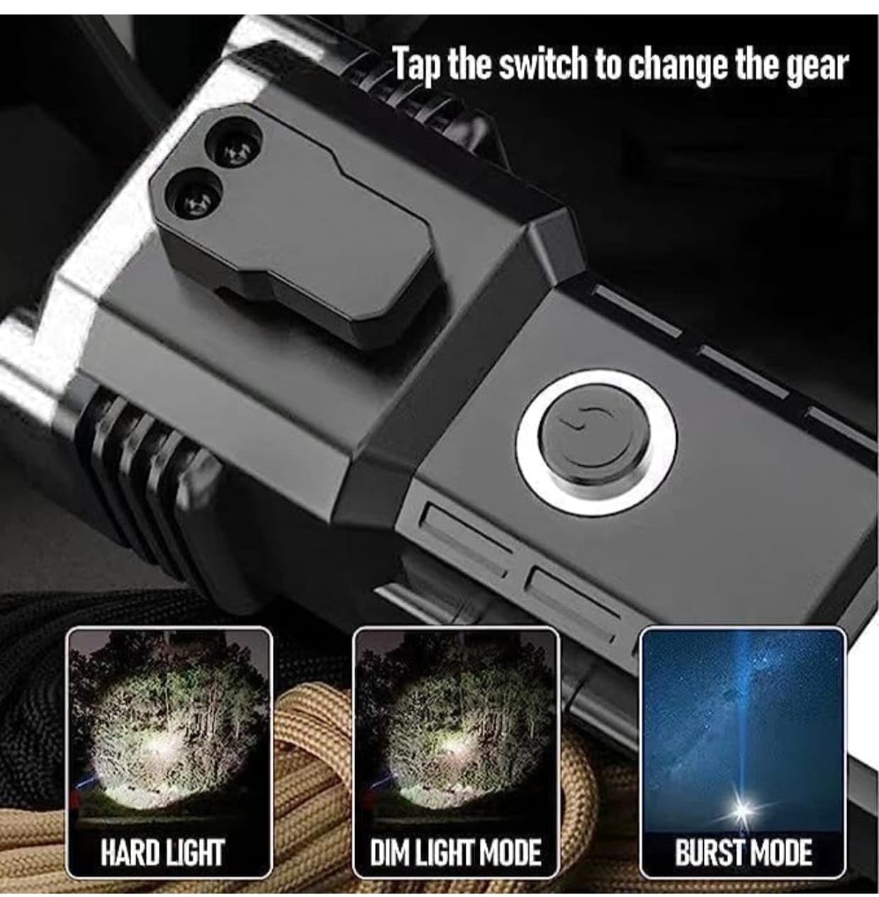 Torchii: Magnetic LED Emergency Rechargeable Torch & Cob Light with Window Breaker & Seat-Belt Cutter, for Car Safety, Camping & Outdoor Use