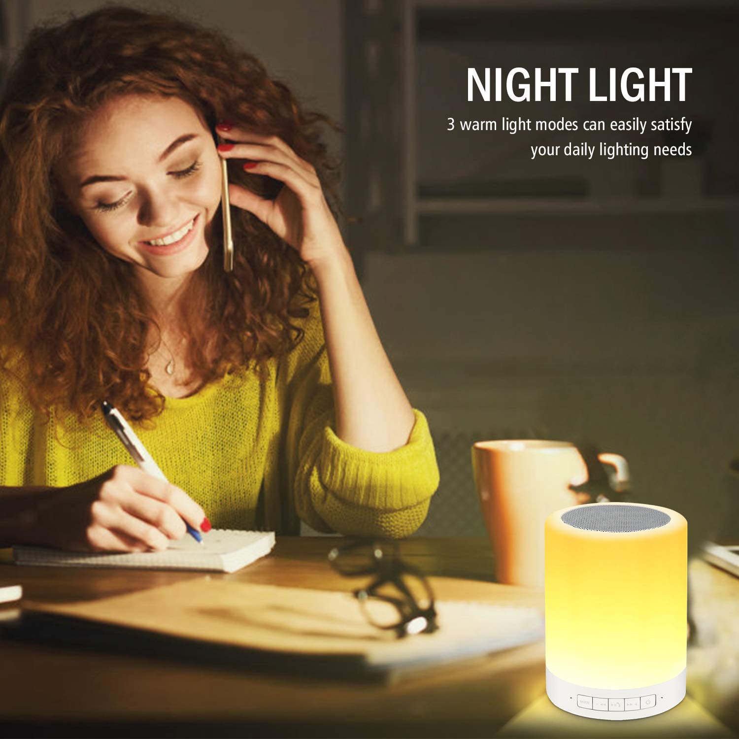 Zuno: Wireless Bluetooth Speaker Lamp with RGB Light – For Bedroom, Desk Setup & Gifting