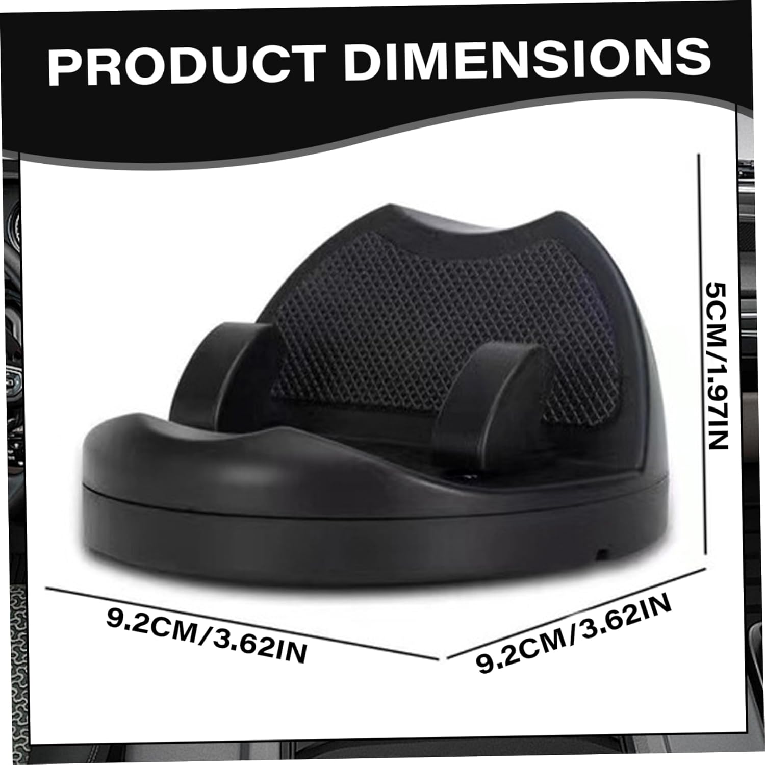 DashDock: Car Dashboard Phone Holder with Non-Slip Base, Anti-Fall Mount with Built-In Parking Number Display & Passive Speaker Amplifier for Hands-Free Driving