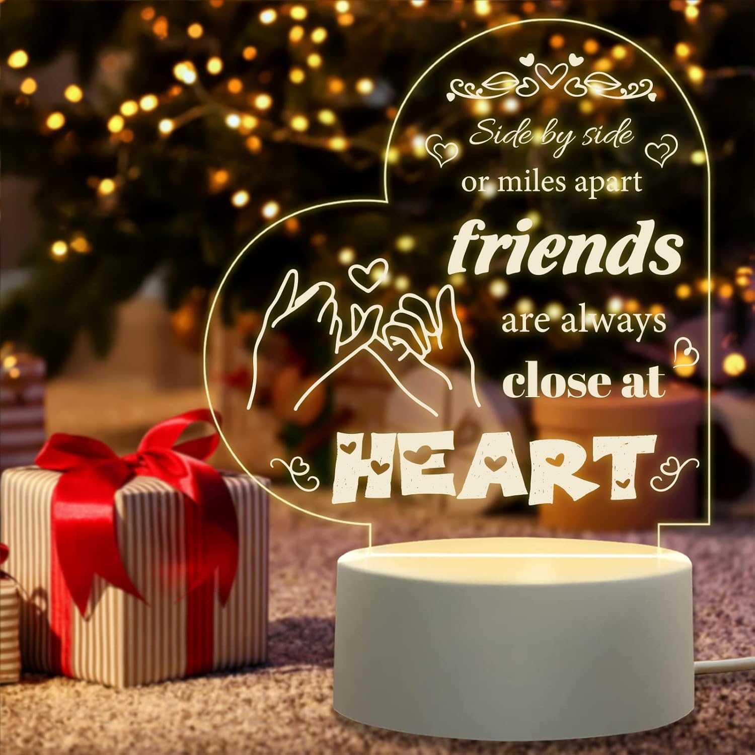 Scribbly: 3D Heart-Shaped LED Message Board – Erasable Acrylic Night Lamp with Marker Pens for Gifting, Desk Decor & Personalized Love Notes