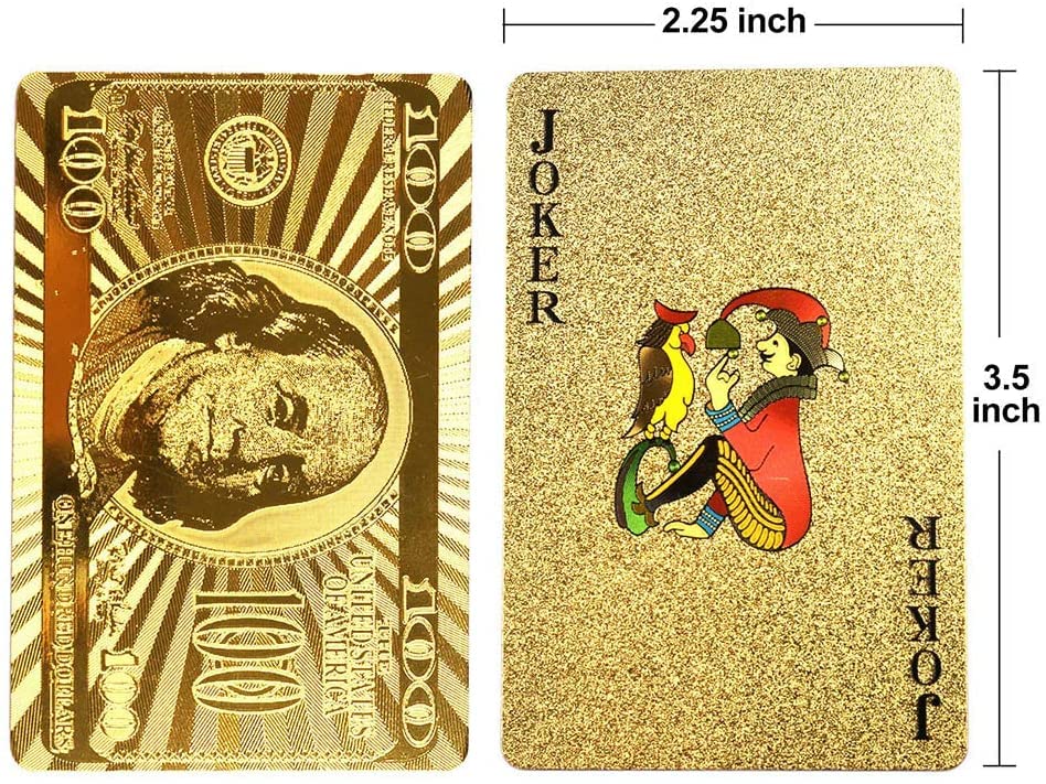 GoldFlex: Waterproof Gold Playing Cards with Flexible PVC Design for Poker, Party Games & Durable Play