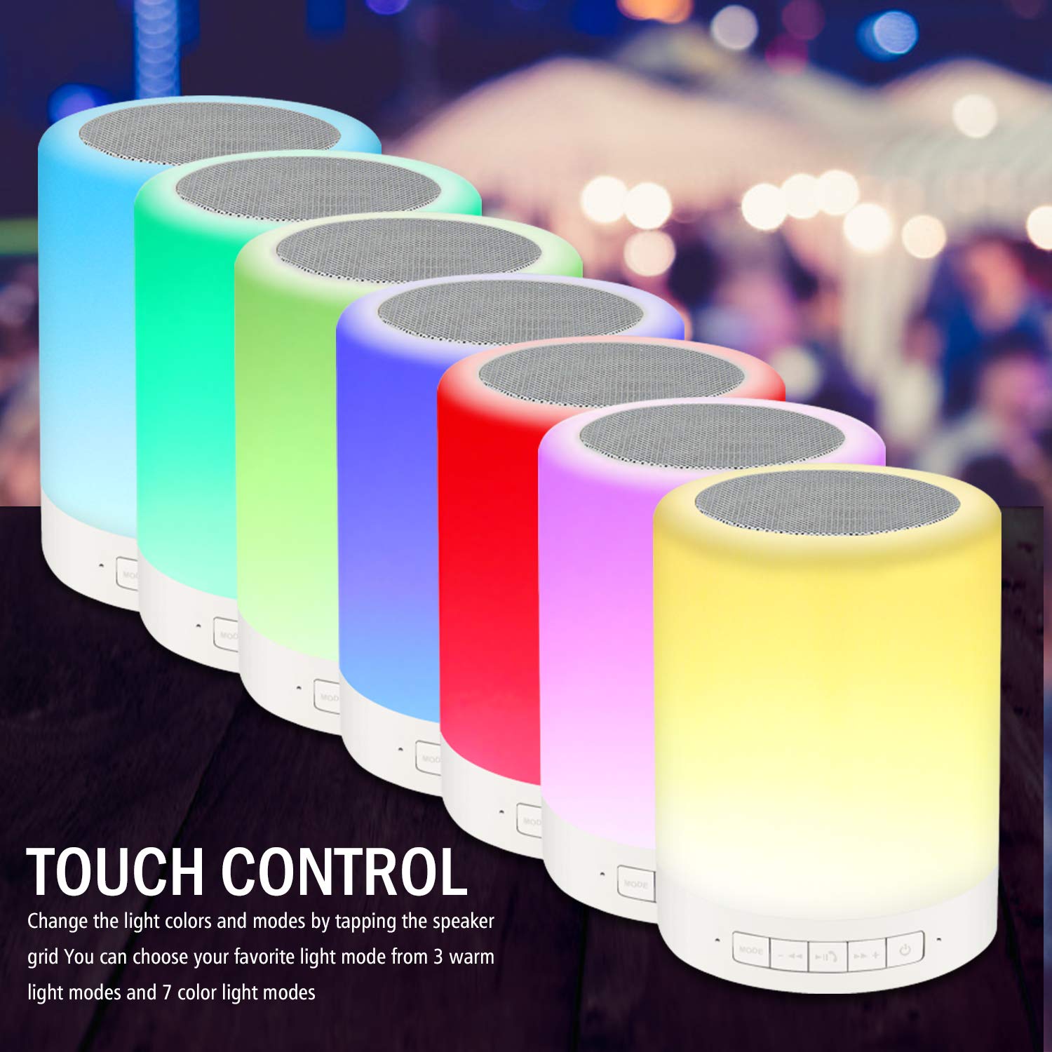 Zuno: Wireless Bluetooth Speaker Lamp with RGB Light – For Bedroom, Desk Setup & Gifting
