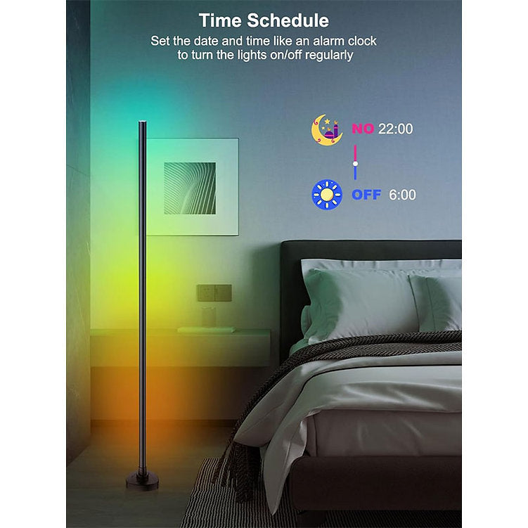 VibeCorner: Smart RGBW Corner Floor Lamp with App & Remote Control, Music Sync, Timer & 16M DIY Colors